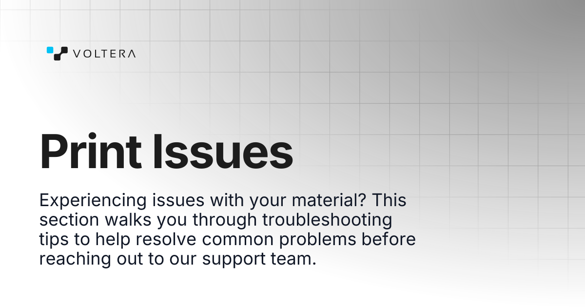 Print Issues | NOVA | Voltera Docs