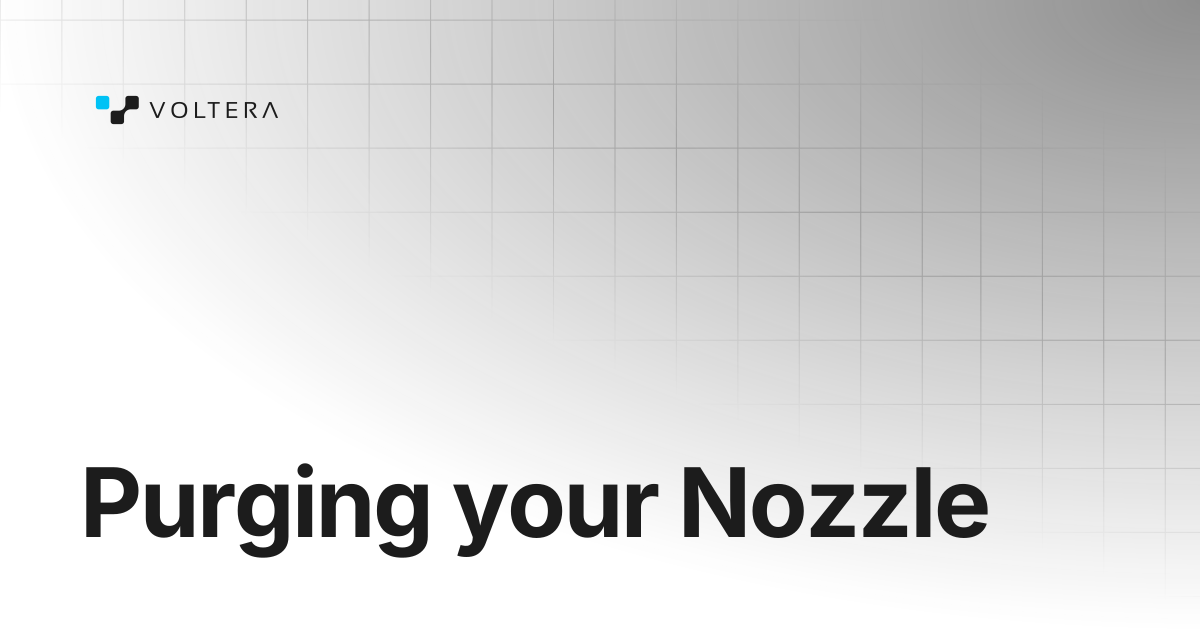 Purging your Nozzle | NOVA | Voltera Docs
