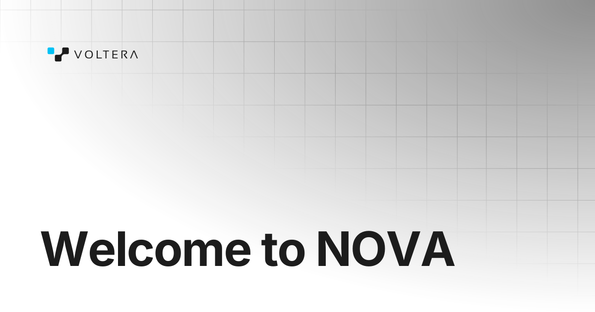 Welcome to NOVA | NOVA | Voltera Docs
