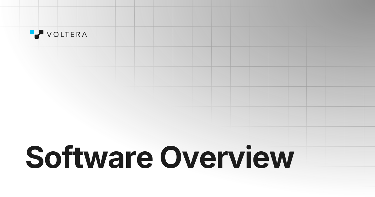 Software Overview | V-One | Voltera Docs
